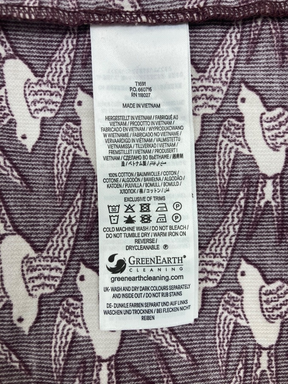 NWT Boden micro-corduroy women’s shirt size 6 swallow design - Picture 9 of 10